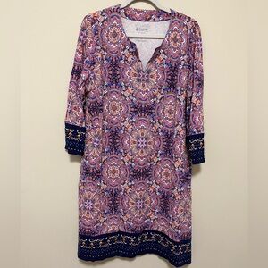 Coolibar Womens UPF 50+ Like New Tunic Swim Coverup Dress 3/4 Sleeve Sz XL